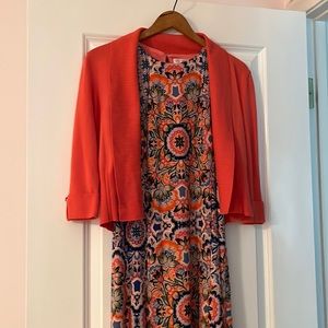 London Times dress and Premise Studio shrug